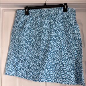 Rip Skirt Blue Patterned Women's Skirt